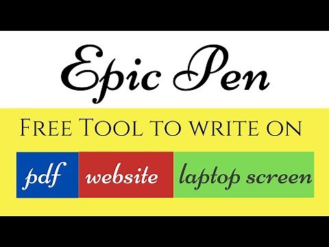 Epic Pen | Free tool to write on PDF/ laptop screen/ WEBSITE/ Image using Pen Tablet