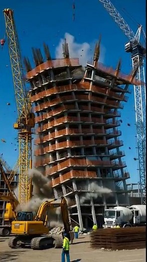 🤯 Building Hits Ground with SHOCKWAVE Impact! #disaster