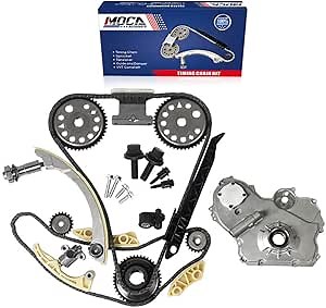 MOCA Timing Chain Oil Pump Kit w/Oiler gear & Bolts fit 04-05 for Chevrolet Classic & 05-08 for Chevrolet Cobalt & 06-08 for Chevrolet HHR & 04-08 for Chevrolet Malibu & 02-05 Cavalier 2.2L