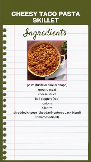 Cheesy Taco Pasta Skillet