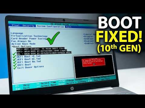 How to Fix Hard Disk 3F0 & Boot Errors on HP Core i5/i7 (No Legacy Support)