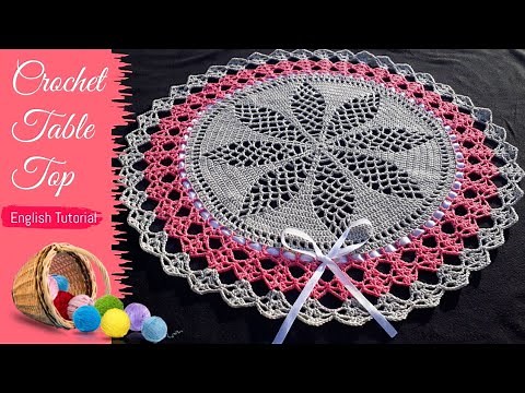 Crochet Round Doily |Crochet Round Table Top | English Tutorial | Crochet Table Runner