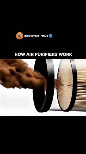 Explore l Learn l Facts on Instagram: "air purifiers work by pulling in dirty air, trapping harmful particles, and releasing clean air back into the room. Inside the purifier, filters like HEPA or activated carbon catch dust, smoke, pollen, pet hair, and even bad smells. Some purifiers use UV light or ionizers to kill germs or clump tiny particles together so they’re easier to remove. The fan keeps the air moving constantly, so the purifier can clean the room again and again. It’s a simple but p