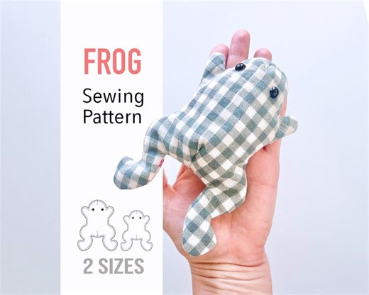 Stuffed Frog Sewing Pattern, Frog Shaped Pillow, Cute Stuffed Toad, Stuffed Frog, Easy Sewing Pattern, Frog Pattern, Easy Froggy DIY - Etsy México