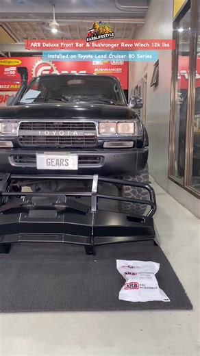 ARB Deluxe Front Bar & Bushranger Revo Winch 12k lbs installed on toyota land cruiser 80 series #gears #GearsBanawe #gearupforyournextadventure #arb #arb4x4 #ARB4x4Accessories #landcruiser80 #landcruiser80series | Gears Banawe