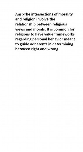 What is Morality and religion?