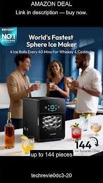 Make Perfect Ice Balls Fast with EUHOMY Self-Cleaning Ice Maker for Whiskey and Bourbon Lovers
