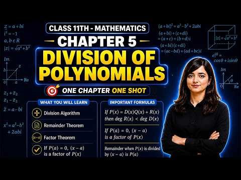 11th Mathematics Unit: 05 (Division OF Polynomials) Live Class | First year Maths Guess Paper