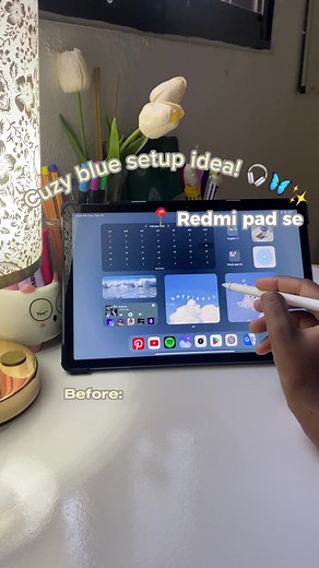 Blue Setup Idea: Widgets and Themes for Redmi Pad SE