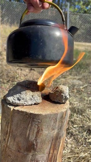 Filter Coffee in a Swedish Log Stove | #shorts