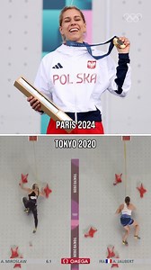 🧗 Aleksandra Miroslaw is spiderwoman! 🔥 The Polish athlete has been the speed climbing world record holder since Tokyo 2020, and now she’s an Olympic gold medallist too! #Paris2024 @Paris2024 @ifsclimbing | Olympics