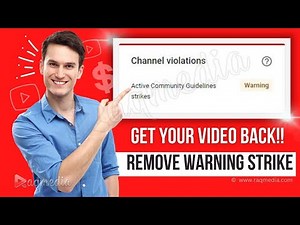 How To Appeal a YouTube Community Guidelines ✅ Strike Remove Warning Strike