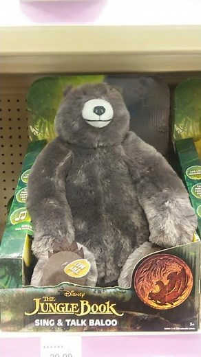 "The Jungle Book" (2016 movie) Sing and Talk Baloo Plush featuring "Bare Necessities"