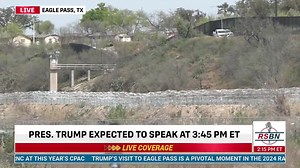 WATCH: RSBN is live in Eagle Pass, Texas, where President Trump is expected to speak at 3:45 PM ET WATCH LIVE: https://www.rsbnetwork.com/video/live-president-donald-j-trump-to-visit-eagle-pass-texas-2-29-24/ | Right Side Broadcasting