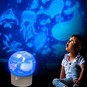 Starry Night Light Projector with 6 Image Films and Rotatable, Table Lamp for Night,Decorating Birthdays, Christmas Gifts, Party Light, Gift for Baby's Bedroom (Full White Color) - Amazon.com