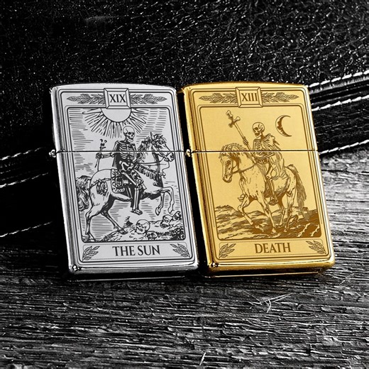 Personalized Laser Engraved Zippo Lighter – Custom Message Engraving | Tarot Card Design | Made in USA - Etsy