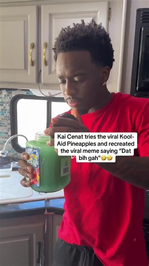 Kai Cenat tries the viral Kool-Aid Pineapples and recreated the viral meme saying “Dat bih gah”🤣🤣 @Kai Cenat #kaicenat #kai #koolaidpineapples #viral #fypシ゚viral