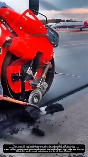 Powerful Asphalt Cutting Machine at Work | Road Repair Technology
