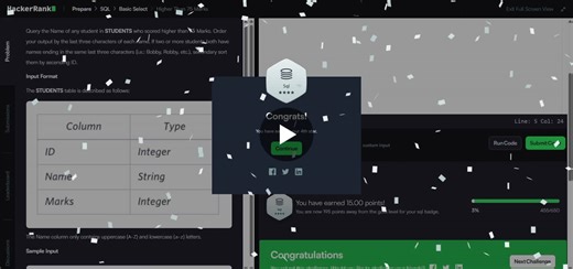 #sql #dataanalytics #hackerrank #learningjourney #dataanalyst #continuouslearning | Debashis Kar