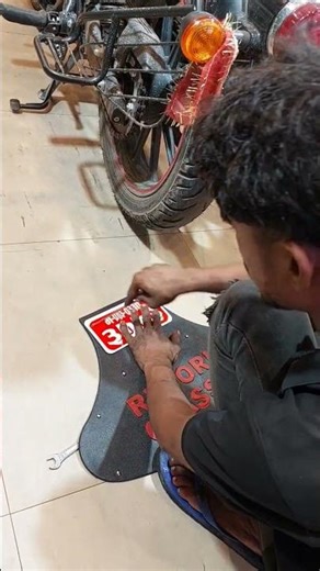 Installation of Mudflap in Royal Enfield Classic 350 #royalenfieldclassic350