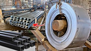 Amazing Manufacturing processes of Square Steel pipe ||Mass Production process square steel pipe | Amazing Skills