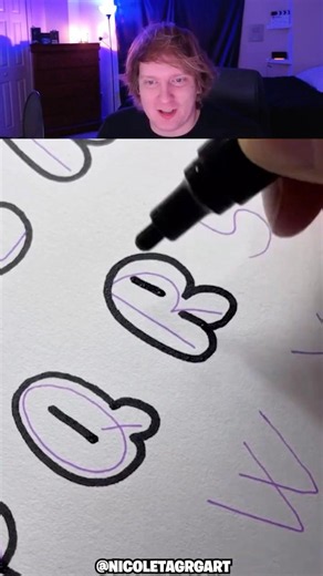 How To Draw Bubble Letter Alphabet! 🤯 #shorts