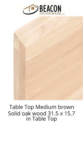 Table Top Medium brown Solid oak wood 31.5 X 15.7 in Table Top