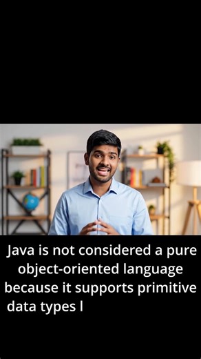 Why Java is not pure Object Oriented ❓| #shorts #education #motivation #tech #oop #java