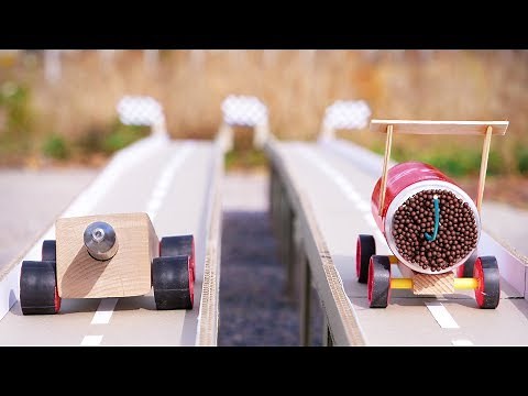 DRAG RACING CO2 Powered Car VS Supercharged Coke Can
