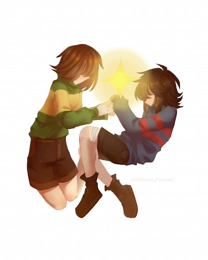 Animation Chara and Frisk Undertale Ship