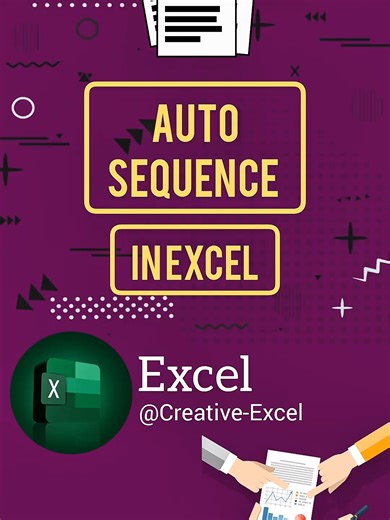Add Auto Sequence in excel🔥🔥 #fypシ゚viral #foryoupage #explorepage✨#excel #exceltips For more videos please subscribe my YouTube channel 👇🏻 https://www.youtube.com/@Creative-Excel Follow me on Instagram 👇🏻 https://www.instagram.com/creative.excel?igsh=dTZoaWlmajYyMTAz