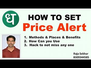 How to set Price Alert in Dhan Trading Platform