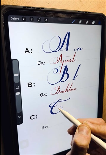 Cursive Writing Tutorial Using Procreate