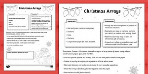 * NEW * Fourth Grade Christmas Arrays Worksheet