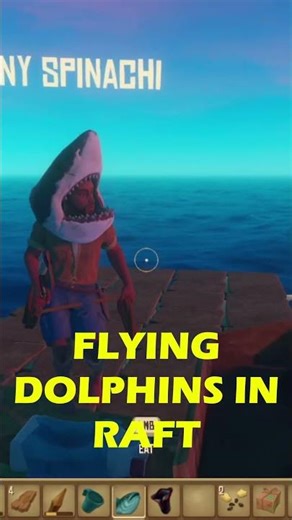 FLYING DOLPHINS IN RAFT #raft #gaming #survivalgames #letsplay #raftgameplay #gamingshorts #raftgame