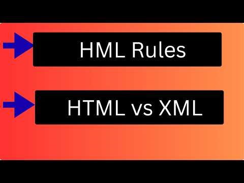 Information Technology Grade 12 Unit 4: XML Rules and HTML vs XML