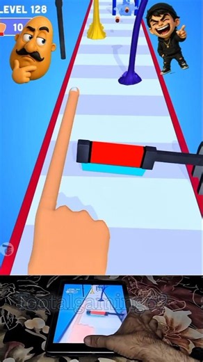 finger run challenge 💪🏻😎 android best game play level-128 #shorts #gameplay #trending