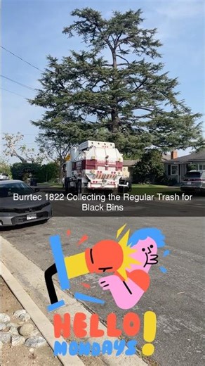 Burrtec 1822 Collecting the Regular Trash for Black Bins