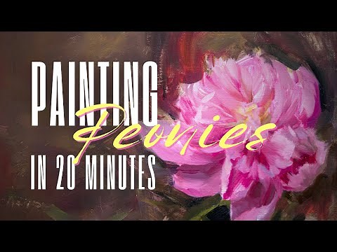 20 Minute Painting! #9 - Pink Peony in Oil with Anna Rose Bain