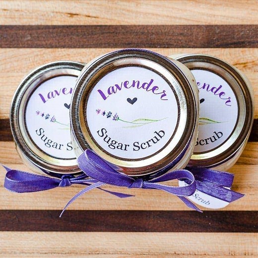 How to Make Lavender Sugar Scrub - Easy Recipe with Free Tags