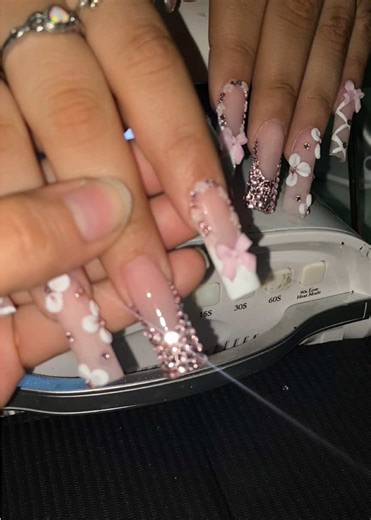 Gorgeous Bling Nails Ideas for Pink Enthusiasts