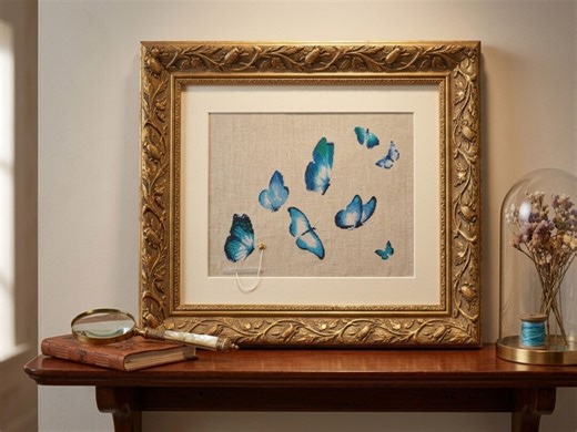 Butterfly Cross Stitch Pattern PDF, Modern Insect Design, Counted Chart, Instant Download, Beginner Friendly Embroidery, Boho Wall Decor - Etsy