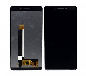 LCD with Touch Screen for Nokia 6.1  - Black (display glass combo folder)
