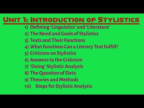 Introduction of Stylistics