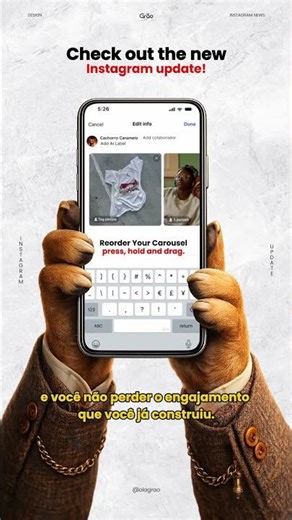 NEW UPDATE INSTAGRAM 2026 | REORDER YOUR CAROUSEL | #shorts