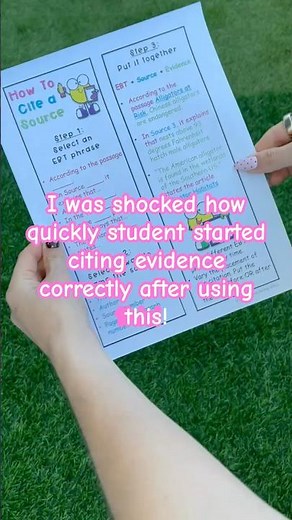 NEW RESOURCE: Citation bookmark. Helps students cite sources correctly.