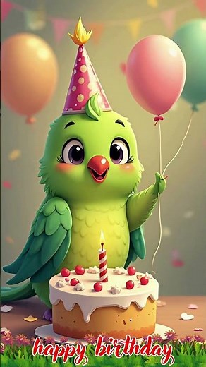 Happy Birthday to You from Parrot🦜🎂🎈| #ai #aivideo #parrot #birthday #shorts #viral #ytshorts #yt