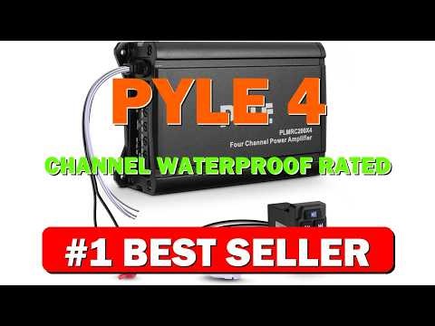 Pyle 4 Channel Waterproof Rated Marine Amplifier, 600 WATT Max Pro Audio - B0D4MNZX33