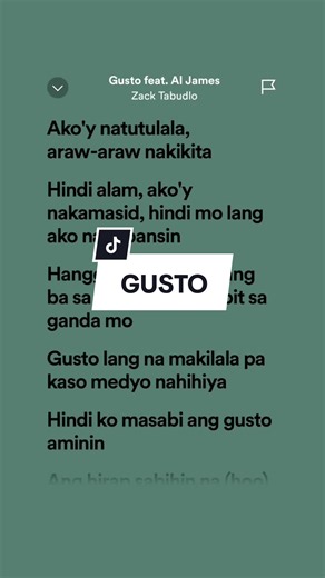 Gusto by Zack Tabudlo: Song Lyrics and Spotify