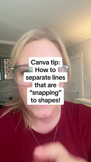 Lines are snapping to shapes in Canva. Here’s how to get them to “unsnap” on the desktop version. Can someone confirm that holding “control” works on a PC? Like, save and follow for more #canvatips and #canvatutorial ! #graphicdesign #howto #canva #digitalproducts #lines #unstuck
